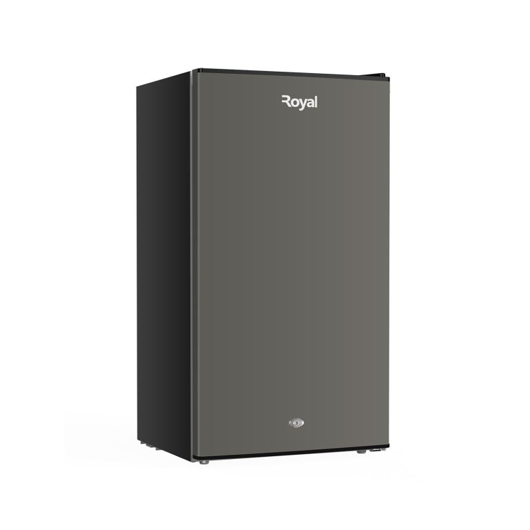 105L single door, energy saving  refrigerator, adjustable thermostat and feet, grey color