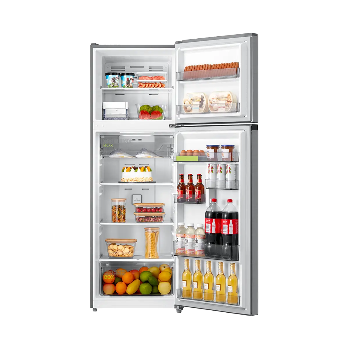 MDRT489MTE46 - Top Mount, DD/FF, 338Ltrs, Bru Steel Finish, Recessed Handle, R600a thumbnail 3